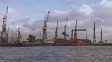 Hamburg Almanya Hamburg Limanı Konteyner Vinç