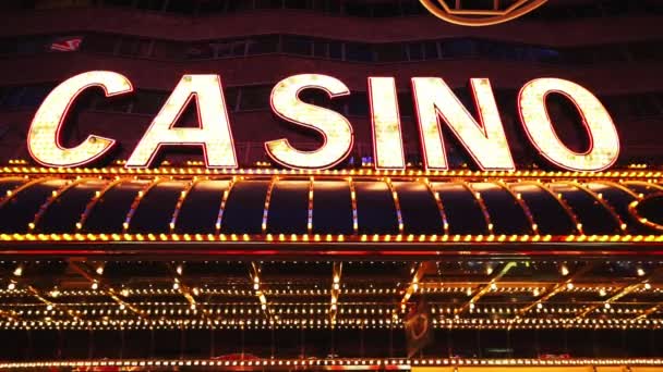 Las Vegas Casino ışık dekorasyon - Las Vegas, Nevada/ABD — Stok video