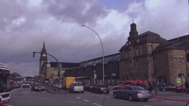 Hamburg central station Hamburg Duitsland — Stockvideo