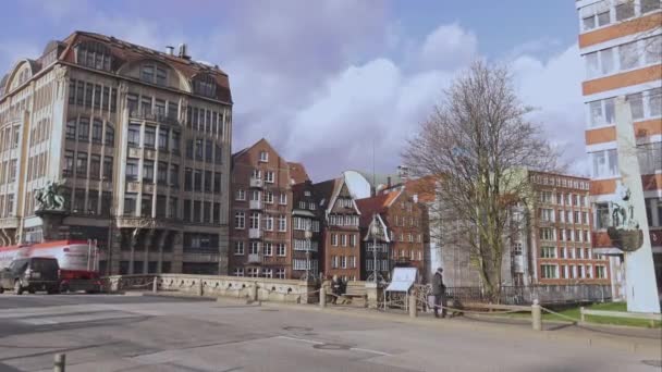 Hamburg street view an einem sonnigen tag hamburg deutschland — Stockvideo