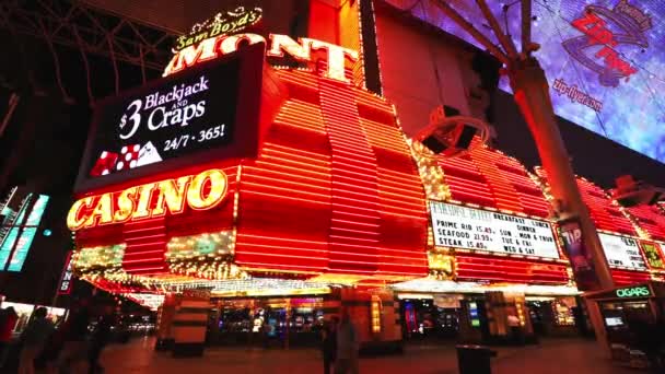 Ozdobą światła w Freemont Street - Las Vegas, Nevada/Usa — Wideo stockowe