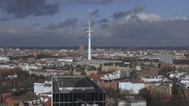 Radyo kulesi Hamburg Almanya Hamburg üzerinde havadan görünümü
