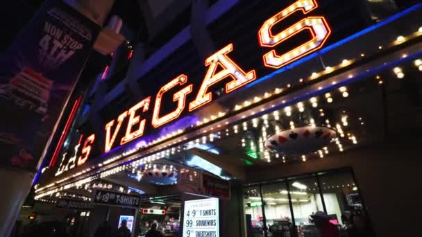 Las Vegas Club в центре города - ЛАС-ВЕГАС, НЕВАДА / США — стоковое видео