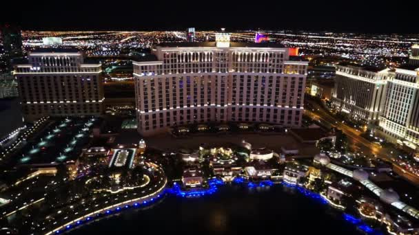 Bellagio Hotel Las Vegas - LAS VEGAS, NEVADA / USA — Stok Video