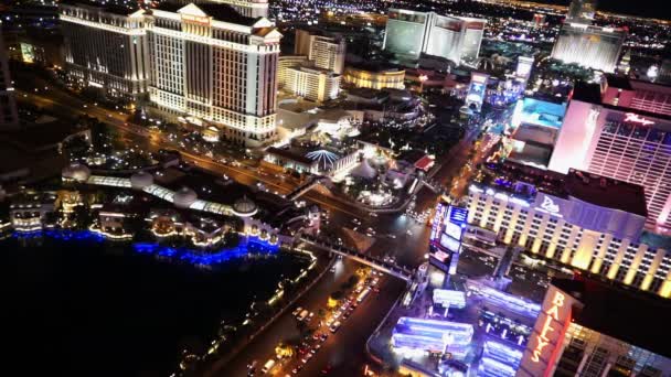 Yukarıdan Las Vegas Bulvarı - Las Vegas, Nevada/ Amerika — Stok video