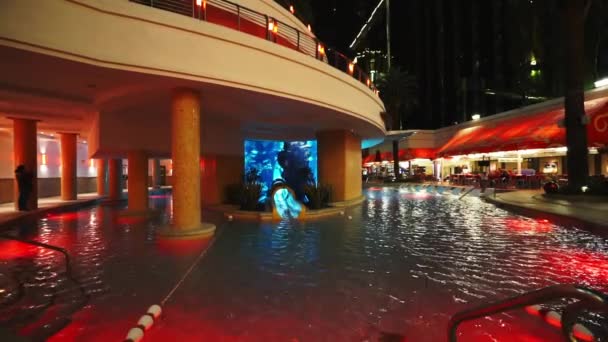 Área de spa exclusiva do hotel Golden Nugget - LAS VEGAS, NEVADA / EUA — Vídeo de Stock