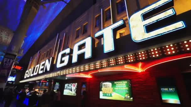 Das goldene tor casino von las vegas - las vegas, nevada / usa — Stockvideo