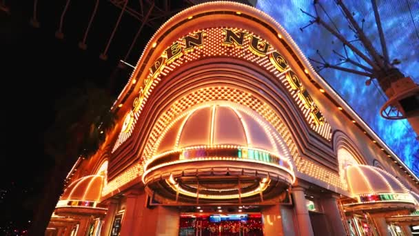 Ekskluzywne kasyno Golden Nugget w Las Vegas-Las Vegas, Nevada/USA — Wideo stockowe