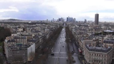 La Defense doğru Paris Havadan görünümü - Paris, Fransa Mart 30, 2013