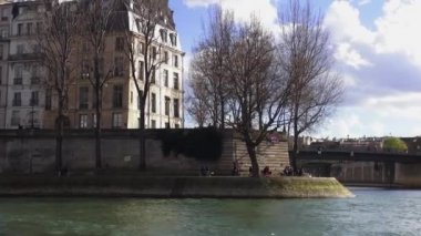 Ile de Paris Seine Nehri Paris - Paris, Fransa, 30 Mart 2013