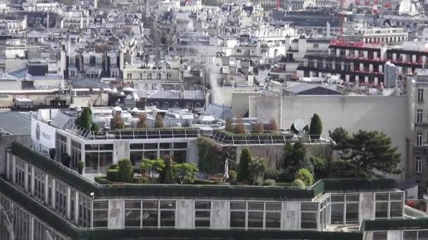 Střešní zahrada Paříž-Paříž, Francie 30. března 2013 — Stock video