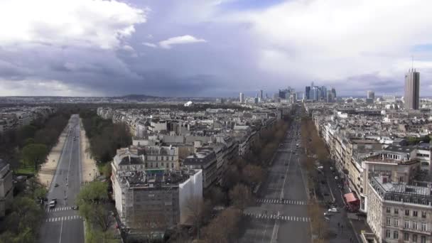 Flygfoto över staden Paris staden av kärlek - Paris, Frankrike den 30 mars, 2013 — Stockvideo