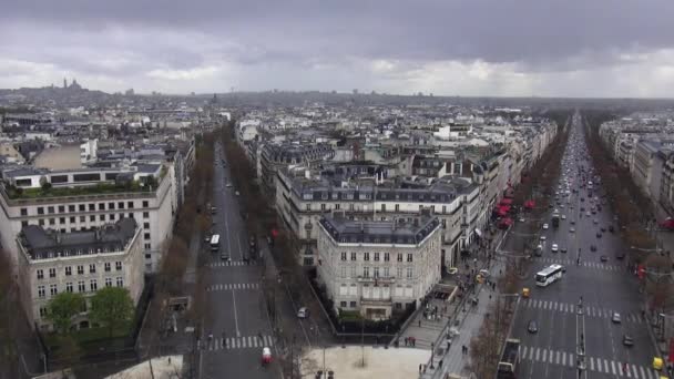 Letecký pohled na Paříž-Paříž, Francie Březen 30, 2013 — Stock video