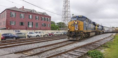 New Orleans - New Orleans, Louisiana - 18 Nisan 2016 gelen büyük tren