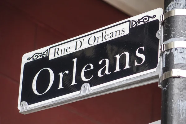 Street sign of Orleans Street at French Quarter — Stock Photo, Image