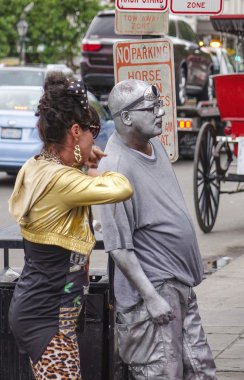 Sokak sanatçıları, Jackson Square New Orleans - New Orleans, Louisiana - 18 Nisan 2016
