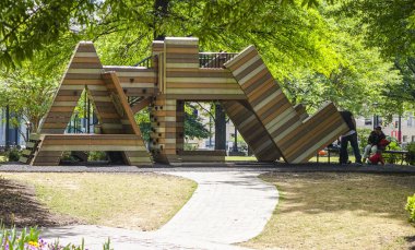 Woodruff Park - Atlanta, Georgia - 21 Nisan 2016 Atlanta ATL çocuklar Bahçesi