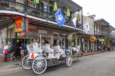 Atlı taksi adlı Fransız çeyrek New Orleans - New Orleans, Louisiana - 18 Nisan 2016