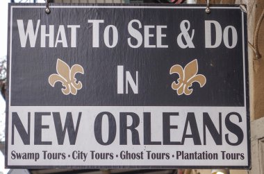 Ne görmek ve New Orleans - New Orleans, Louisiana - 18 Nisan 2016 işareti