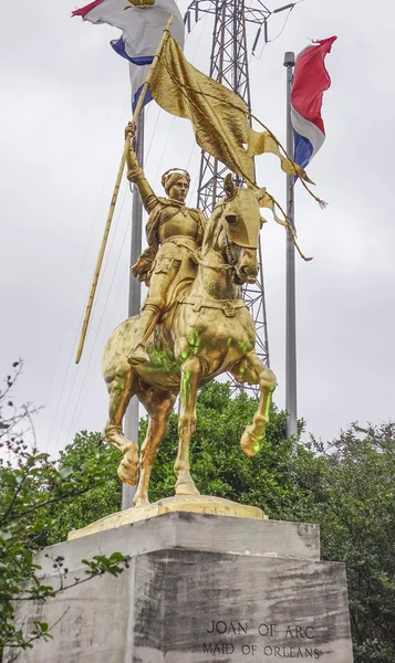 Joan D Arc Statua della cameriera di Orleans a New Orleans — Foto Stock