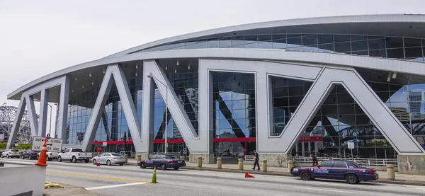 Philips Arena in Atanta Downtown - Grote Atlanta brieven - ATLANTA, GEORGIA - APRIL 21, 2016 — Stockfoto