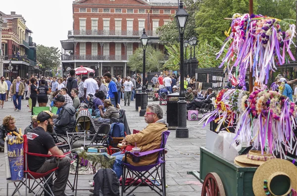 Place principale du quartier français de la Nouvelle-Orléans - NOUVELLE-ORLÉANS, LOUISIANE - 18 AVRIL 2016 — Photo