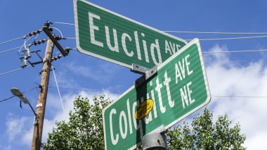 Ünlü Euclid Avenuein küçük 5 Nisan Atlanta - Atlanta, Georgia - işaret eder. 20 2016