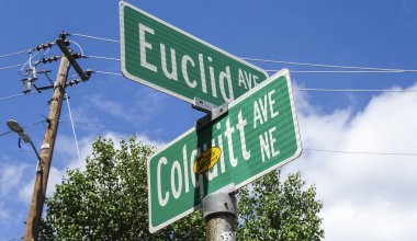 Ünlü Euclid Avenuein küçük 5 Nisan Atlanta - Atlanta, Georgia - işaret eder. 20 2016