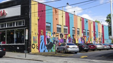 grafiti Nisan küçük 5 Puan Atlanta - Atlanta, Georgia - adlı duvar. 20 2016
