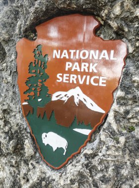 Milli Park Servisi işareti - Miami, Florida - 10 Nisan 2016