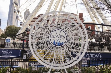 Skyview Atlanta Centennial Olympic Park - büyük dönme dolap - Atlanta, Georgia - 20 Nisan 2016