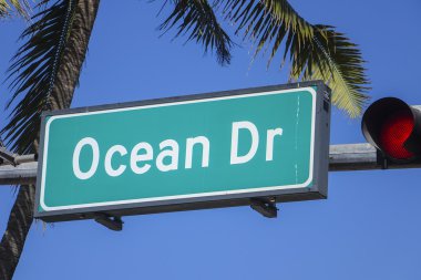Ocean Drive Miami Beach Florida - Miami. Florida - 10 Nisan 2016