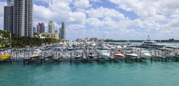 Port w Miami Beach na Florydzie — Zdjęcie stockowe