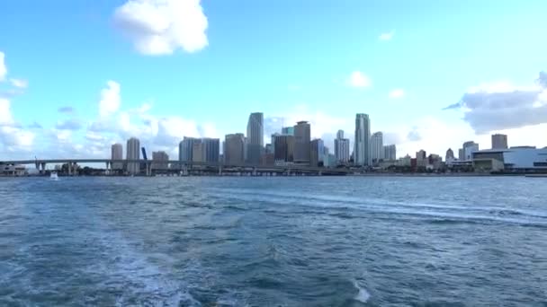 Il bellissimo skyline di Miami Downtown — Video Stock