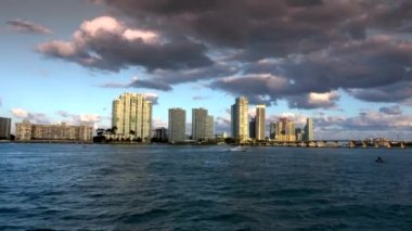 Öğleden sonra Miami Sahili 'nin Skyline' ı
