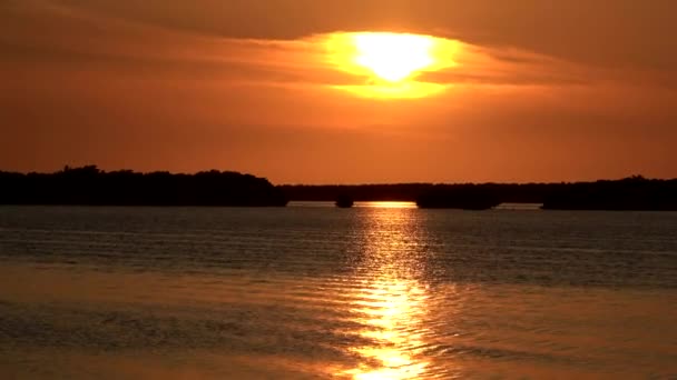 Geweldige zonsondergang in de Florida Keys — Stockvideo