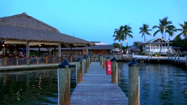 Egy gyönyörű öböl a Florida Keys - esti kilátás — Stock videók