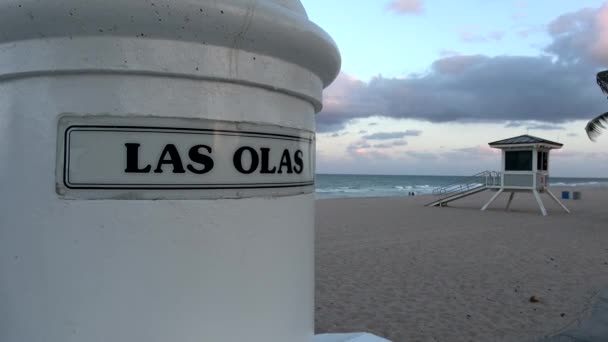 Las Olas Beach em Fort Lauderdale — Vídeo de Stock