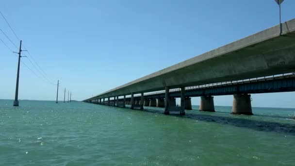 Incrível 7-Mile Bridge nas chaves da Flórida — Vídeo de Stock