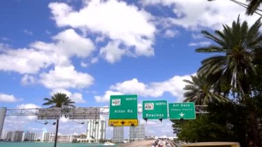 Mc Arthur Geçidi Miami Plajı - trafik ışıkları
