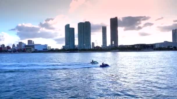 Il bellissimo skyline di Miami Downtown — Video Stock