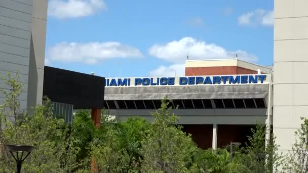 De afdeling van de politie van Miami — Stockvideo