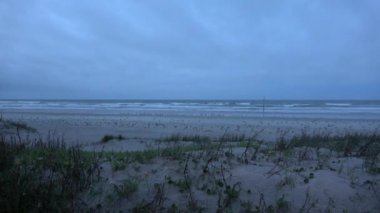 Daytona Beach - kumlu plaj ve dunes akşam