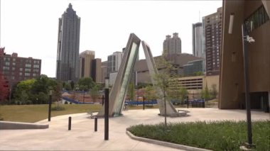 Atlanta Sivil ve İnsan Hakları Merkezi Modern Çeşmesi - ATLANTA, GEORGIA - 21 Nisan 2016