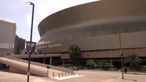 Mercedes Benz Superdome Στη Νέα Ορλεάνη New Orleans Λουιζιάνα Απριλίου — Αρχείο Βίντεο