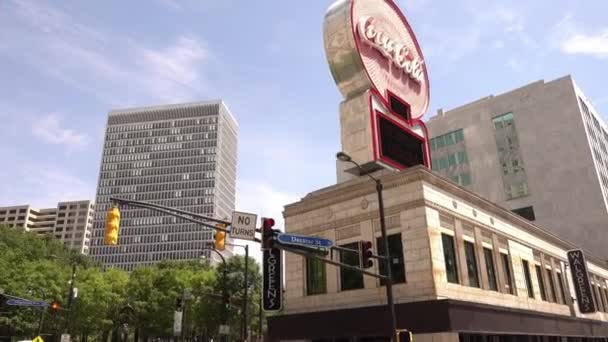 Panneau Coca Cola Centre Ville Atlanta Atlanta Georgie Avril 2016 — Video