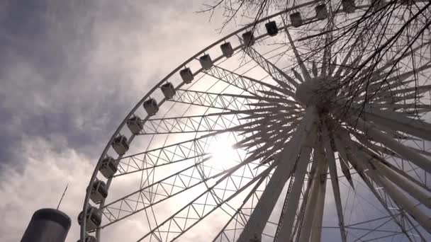 Atlanta Skyview Ferris Wheel Downtown Atlanta Georgia Aprile 2016 — Video Stock