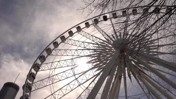 Atlanta Skyview Ferris Wheel Downtown Atlanta Georgia Aprile 2016 — Video Stock