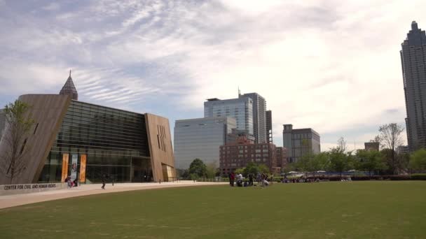 Centro Direitos Civis Humanos Atlanta Downtown Atlanta Georgia Abril 2016 — Vídeo de Stock