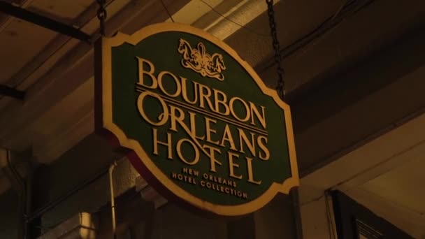 Bourbon Orleans Hotel French Quarter New Orleans Louisiana April 2016 — Stockvideo